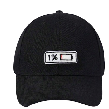 Baseball Cap - 1% Battery Life