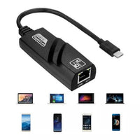 USB Type C to 10/100/1000M RJ45 Gigabit Ethernet Adapter