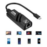 USB Type C to 10/100/1000M RJ45 Gigabit Ethernet Adapter