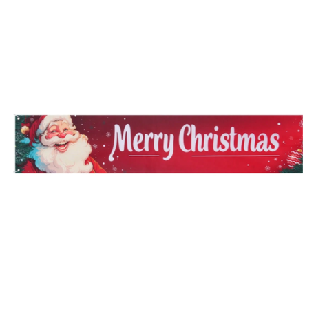1Pc Christmas Banner,Merry Christmas Hanging Banner With Santa Claus