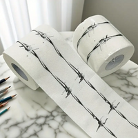 1 Roll Rolls Uniquely Designed Creative Printed Mesh Pattern Toilet Paper