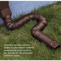 2-Pack Rain Gutter Downspout Extensions Flexible, Drain Downspout Extender