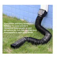 2-Pack Rain Gutter Downspout Extensions Flexible, Drain Downspout Extender