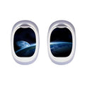 2pcs Airplane Wall Stickers Creative Fake Window Cloud
