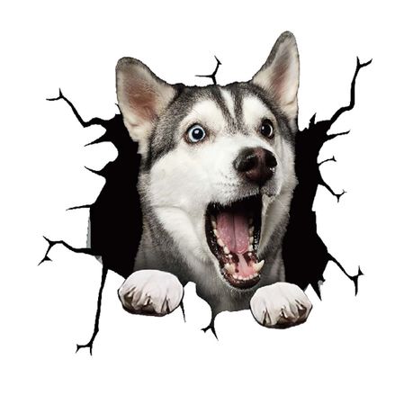 Husky 3D Car Window Decal