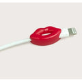 Phone Cable Protector- Identifier - Red Lips Red