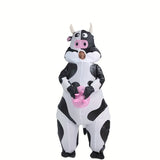 Adorable Halloween Cow Inflatable Costume Set for Men and Women