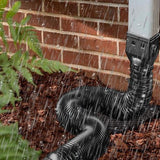 2 Pack Gutter Downspout Extensions (Black) with Screws