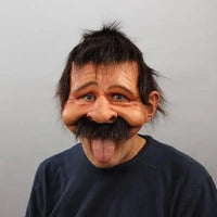 Realistic Half-Face Old Man Latex Mask