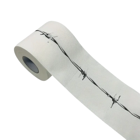 1 Roll Barbed wire Pattern Toilet Paper - one stripe