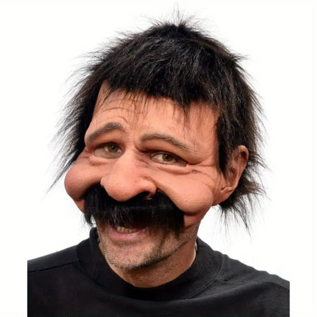 Realistic Half-Face Old Man Latex Mask