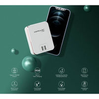 Konfulon 6-Port USB Cellphone + Tablet Charger- 20W Type C