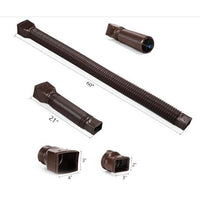 2-Pack Rain Gutter Downspout Extensions Flexible, Drain Downspout Extender