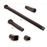 2-Pack Rain Gutter Downspout Extensions Flexible, Drain Downspout Extender
