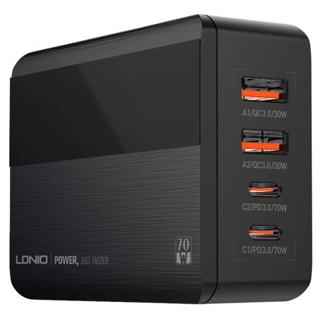 LDNIO PD 70W LED Display Super Fast Charging Desktop Charger