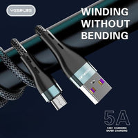 YESPLUS - YS-816 - Fast Charging USB To Micro USB Data Cable - 1M - Black