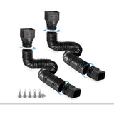 2-Pack Rain Gutter Downspout Extensions Flexible, Drain Downspout Extender