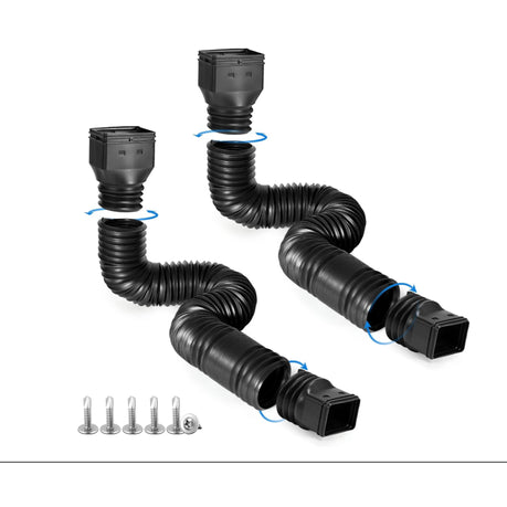 2-Pack Rain Gutter Downspout Extensions Flexible, Drain Downspout Extender