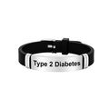 Type 2 Diabetes Medical Alert ID Bracelet