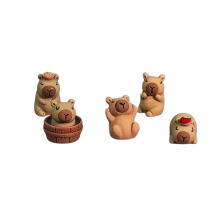 Unisex Shoe Charms Set of Capybara Cartoon Shoe Charms for Sandals