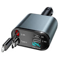 Retractable Car Charger 4in1 Fast Car Charger 60WCompatible with iOS &USB C