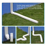 2-Pack Rain Gutter Downspout Extensions Flexible, Drain Downspout Extender