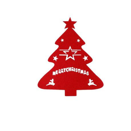 6pcs-Christmas Tree Silverware Holders