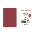 Merry Christmas Card and Envelope - We are a Match