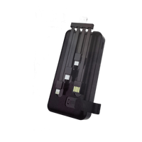 aiVR 20000 mAh Power Bank with Built-In Cables - Black