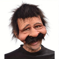 Realistic Half-Face Old Man Latex Mask