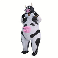 Adorable Halloween Cow Inflatable Costume Set for Men and Women