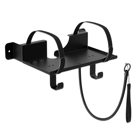 Universal CPAP Wall Mount Shelf With Mask Hooks and Gooseneck