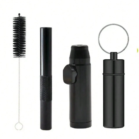 All-In-One Kit Aluminum Alloy Tube Portable Bullet Dispenser Cleaning Brush