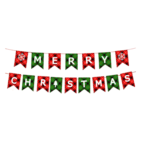 1pc Christmas Decoration Pull Flag Banner