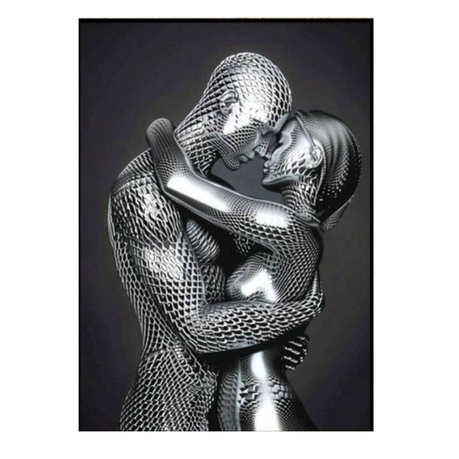 1PC Canvas Poster, Modern Art, Steel Couple Decorative