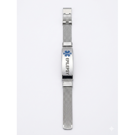 Stainless Steel Medical Alert Bracelet - Epilepsy