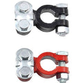 2 x Car Battery Terminal- Heavy Duty - Colour Coded- Top Post