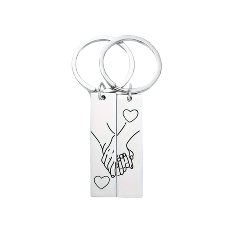 Holding Hands Keychain- 2pcs
