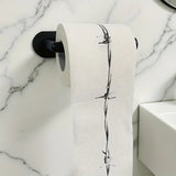 1 Roll Barbed wire Pattern Toilet Paper - one stripe