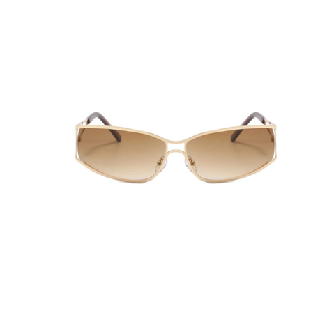 Futuristic Metal Wrap-Around Style Glasses