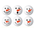 6-piece Christmas Snowman Golf Balls