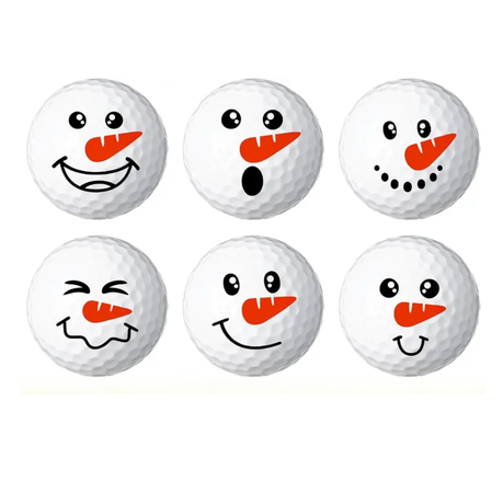 6-piece Christmas Snowman Golf Balls