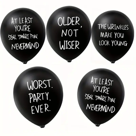 Funny Birthday Balloons for Adults - 10 Piece
