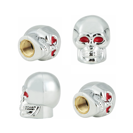 Halloween Skull Tyre Valve Caps x 4
