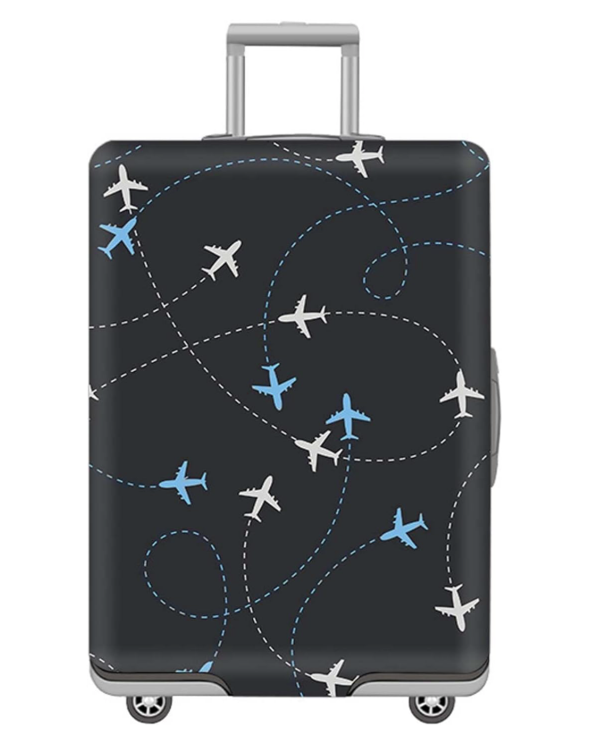 Luggage Elastic Protective Cover Large - Black and Blue