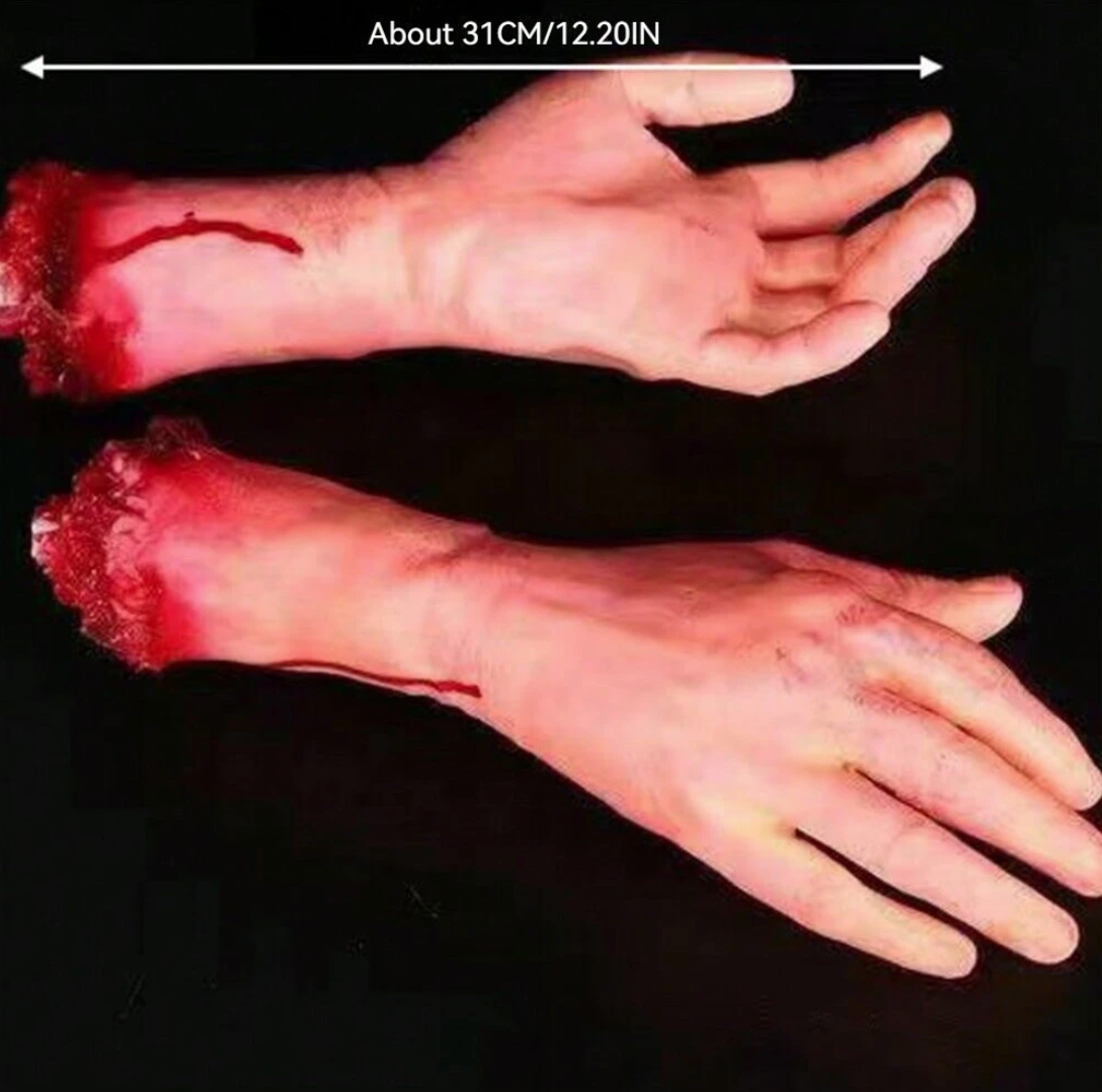 Scary Fake Bloody Severed Hand - Prank - Halloween - Right Hand