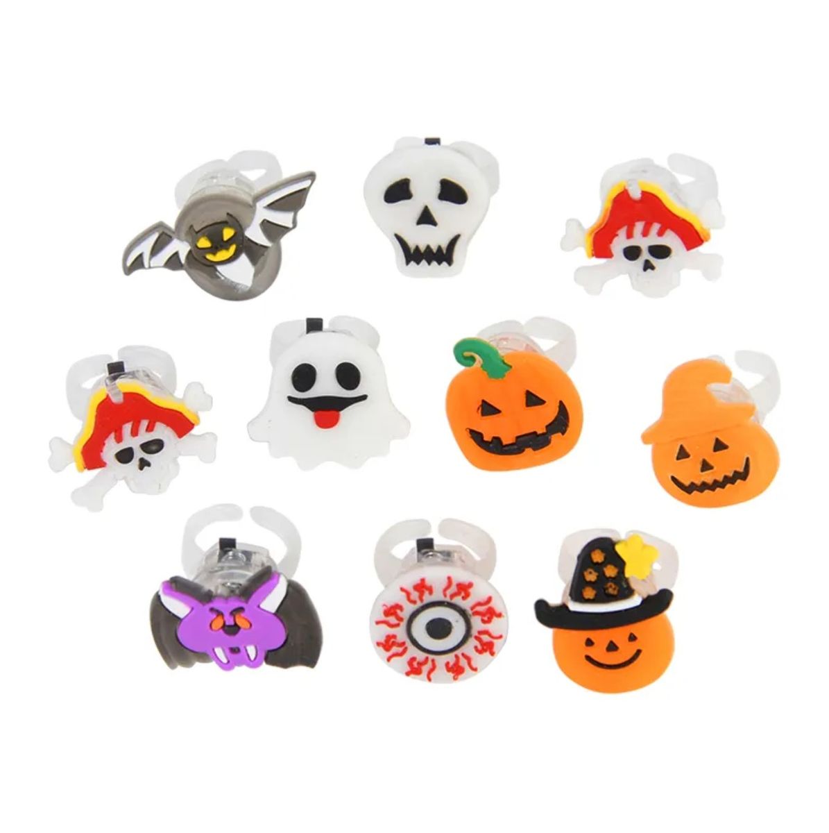 Halloween Rings Lights random X 10