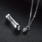 Elegant Silver Vial Necklace
