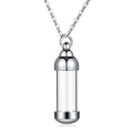 Elegant Silver Vial Necklace