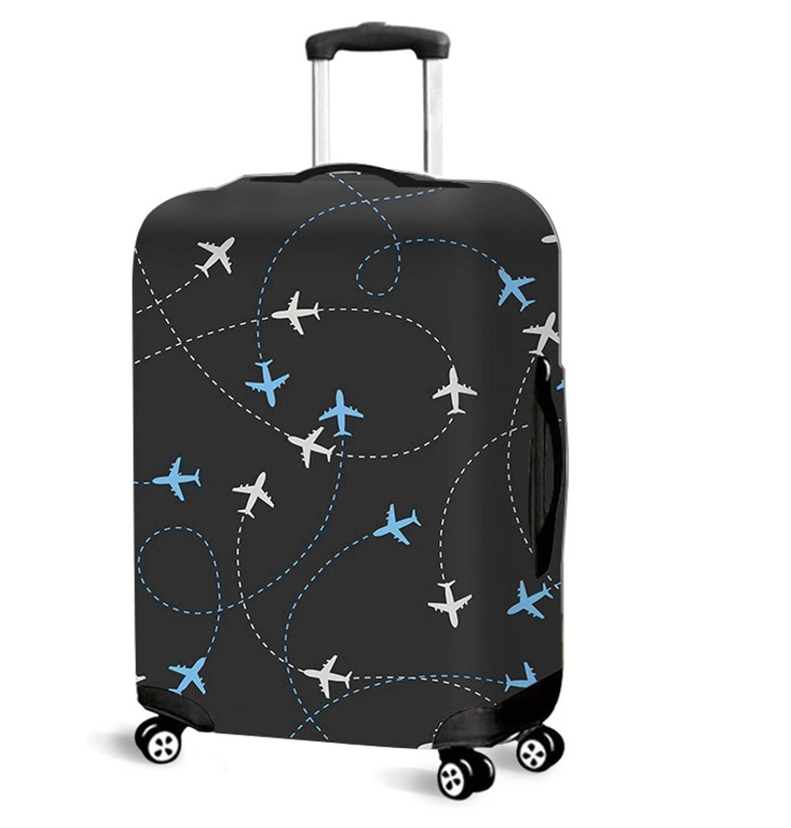 Luggage Elastic Protective Cover Large - Black and Blue